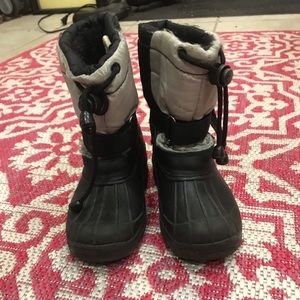 Kids Black and Gray Snow Boots
